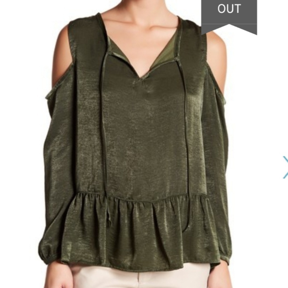 Cold Shoulder Peplum Blouse